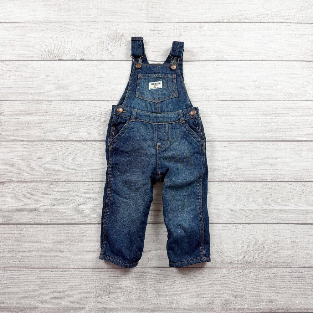 Oshkosh Fleece Lined Denim Overalls - Picture 2 of 4